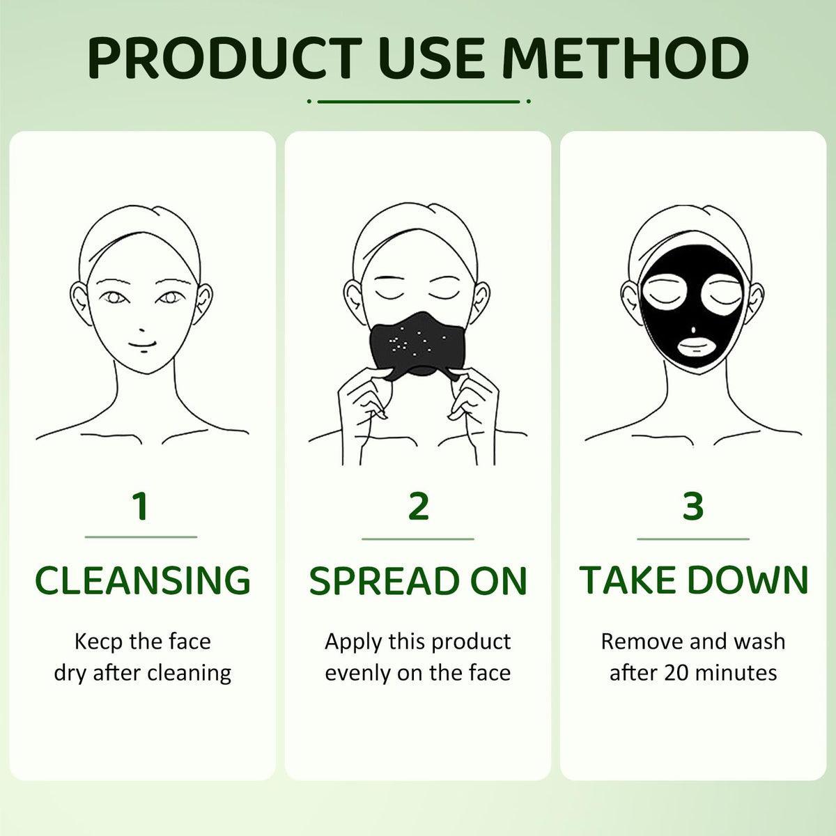 Blackhead Remover Mask | Bamboo Charcoal Peel Off Face Mask for Deep Pore Cleansing