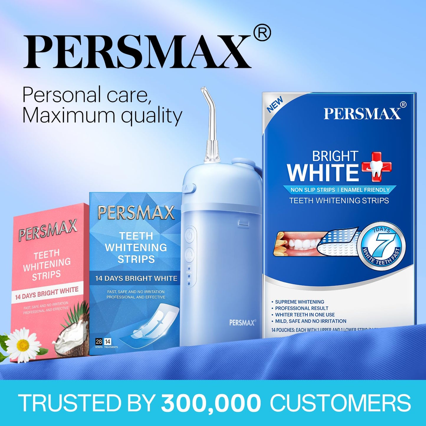 Professional Teeth Whitening Strips | PERSMAX 14-Day Treatment Kit