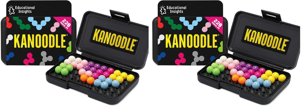 Educational Insights Kanoodle - Original 3D Brain Teaser Puzzle, Single Player Mind Challenge Toys, Handheld Travel Games, Challenging Logic Puzzles and Gifts for Kids, Teens & Adults Ages 7+