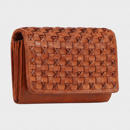 MET Women’s Leather Crosswoven Wallet