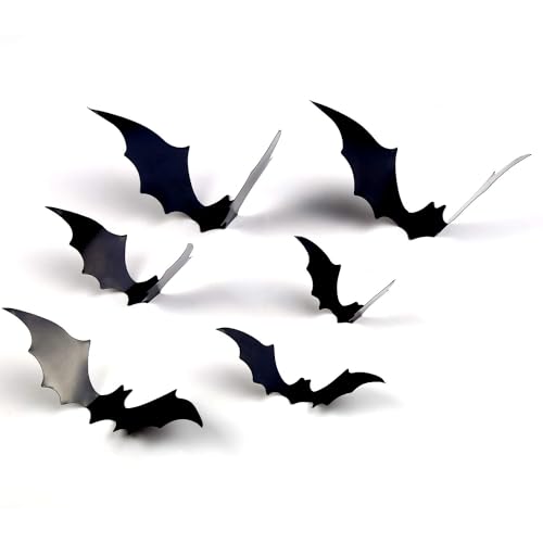 3D Bat Wall Decor Stickers | 120 Pc Waterproof Halloween Decoration Kit