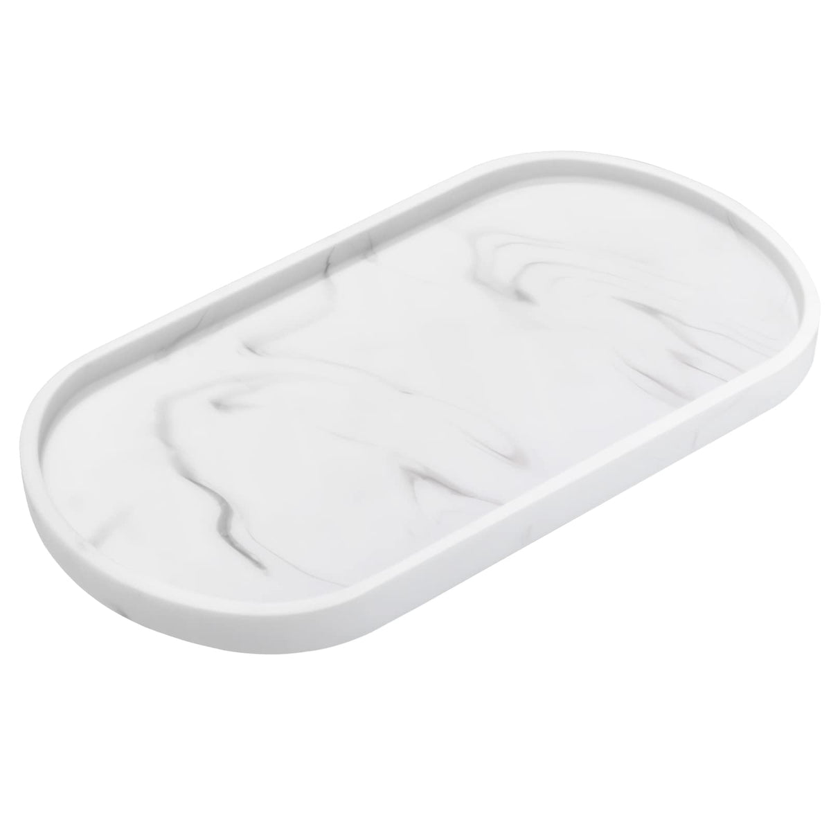 Luxspire Vanity Tray – Matte Black Bathroom &amp; Kitchen Organizer Tray