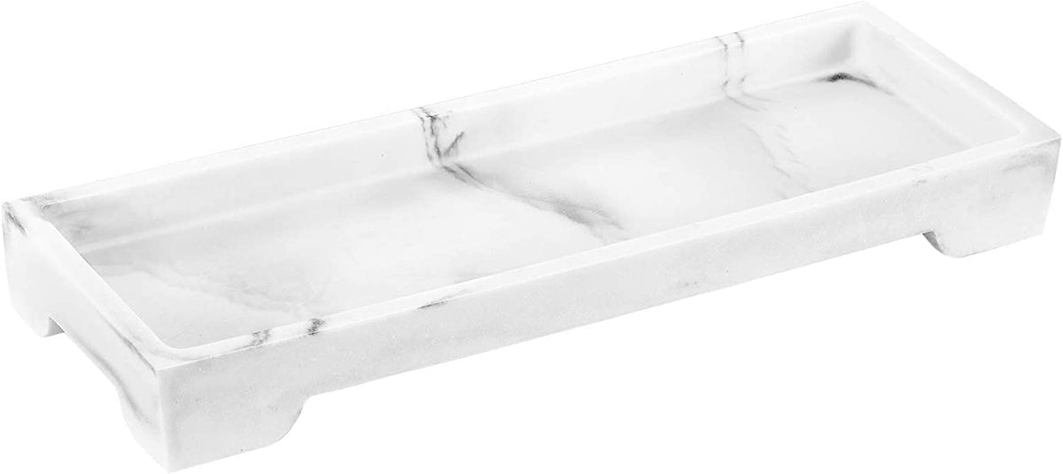 Luxspire Vanity Tray – Matte Black Bathroom &amp; Kitchen Organizer Tray