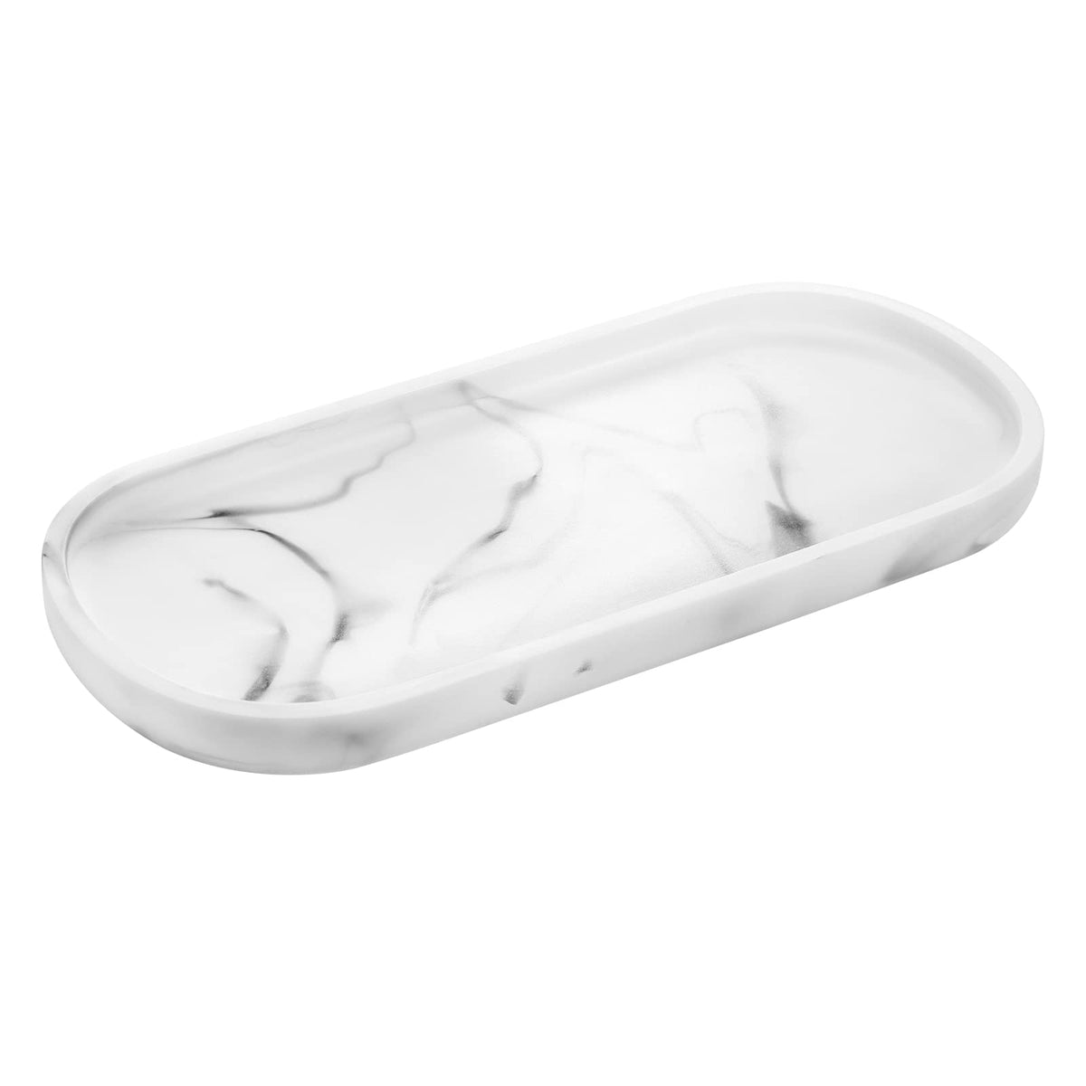 Luxspire Vanity Tray – Matte Black Bathroom &amp; Kitchen Organizer Tray