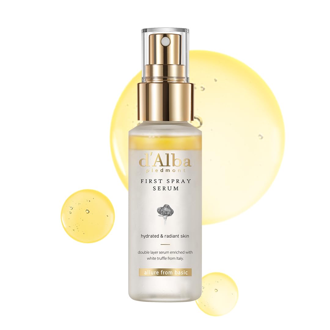 d'alba Piedmont Italian White Truffle Spray Serum, Vegan Skin Care, Light-weight Face Moisturizer, Glow Serum for Radiant Skin, All In One Mist, Korean Skin Care