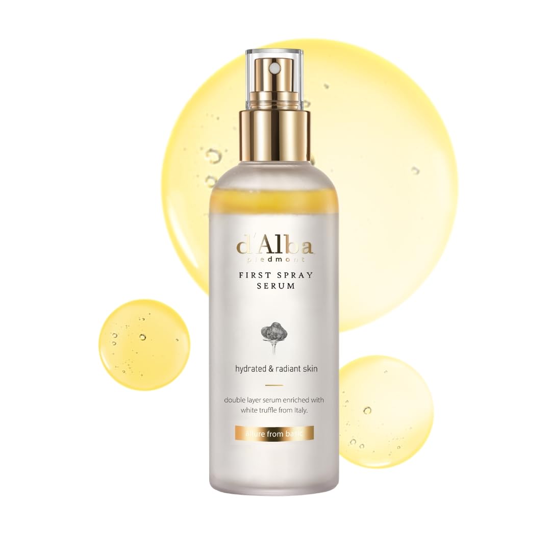 d'alba Piedmont Italian White Truffle Spray Serum, Vegan Skin Care, Light-weight Face Moisturizer, Glow Serum for Radiant Skin, All In One Mist, Korean Skin Care