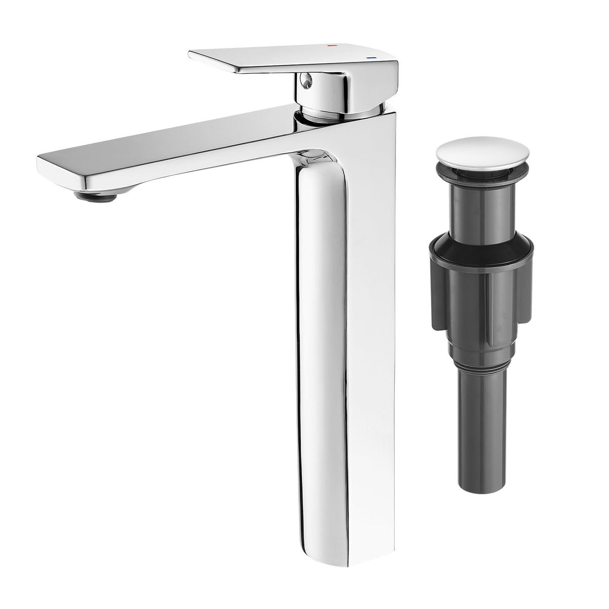 Brushed Nickel Bathroom Faucet Single Handle Bathroom Faucet 1 or 3 Hole Bathroom Sink Faucet with Deck Plate RV Bathroom Faucet 1.2 GPM