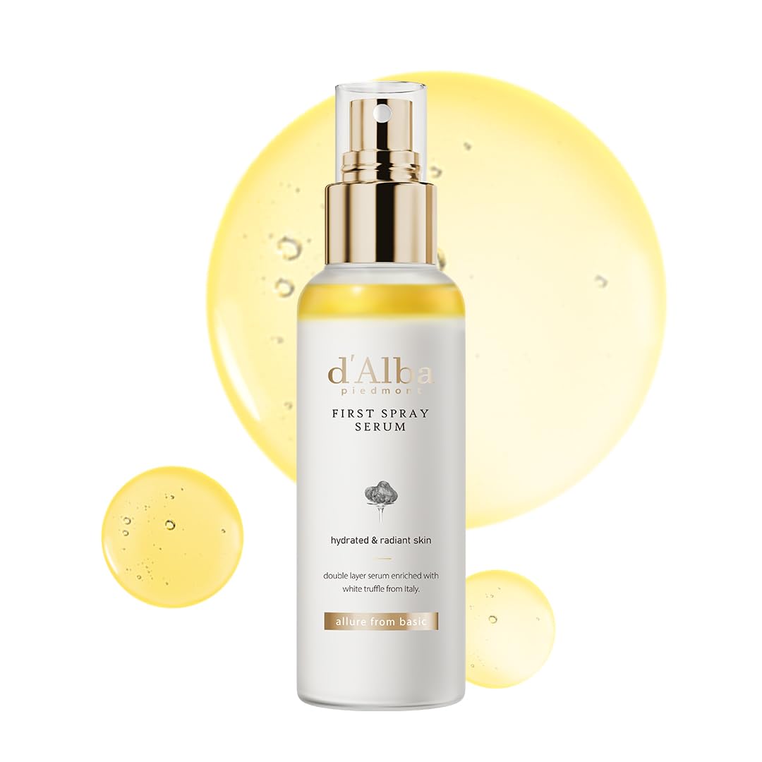 d'alba Piedmont Italian White Truffle Spray Serum, Vegan Skin Care, Light-weight Face Moisturizer, Glow Serum for Radiant Skin, All In One Mist, Korean Skin Care