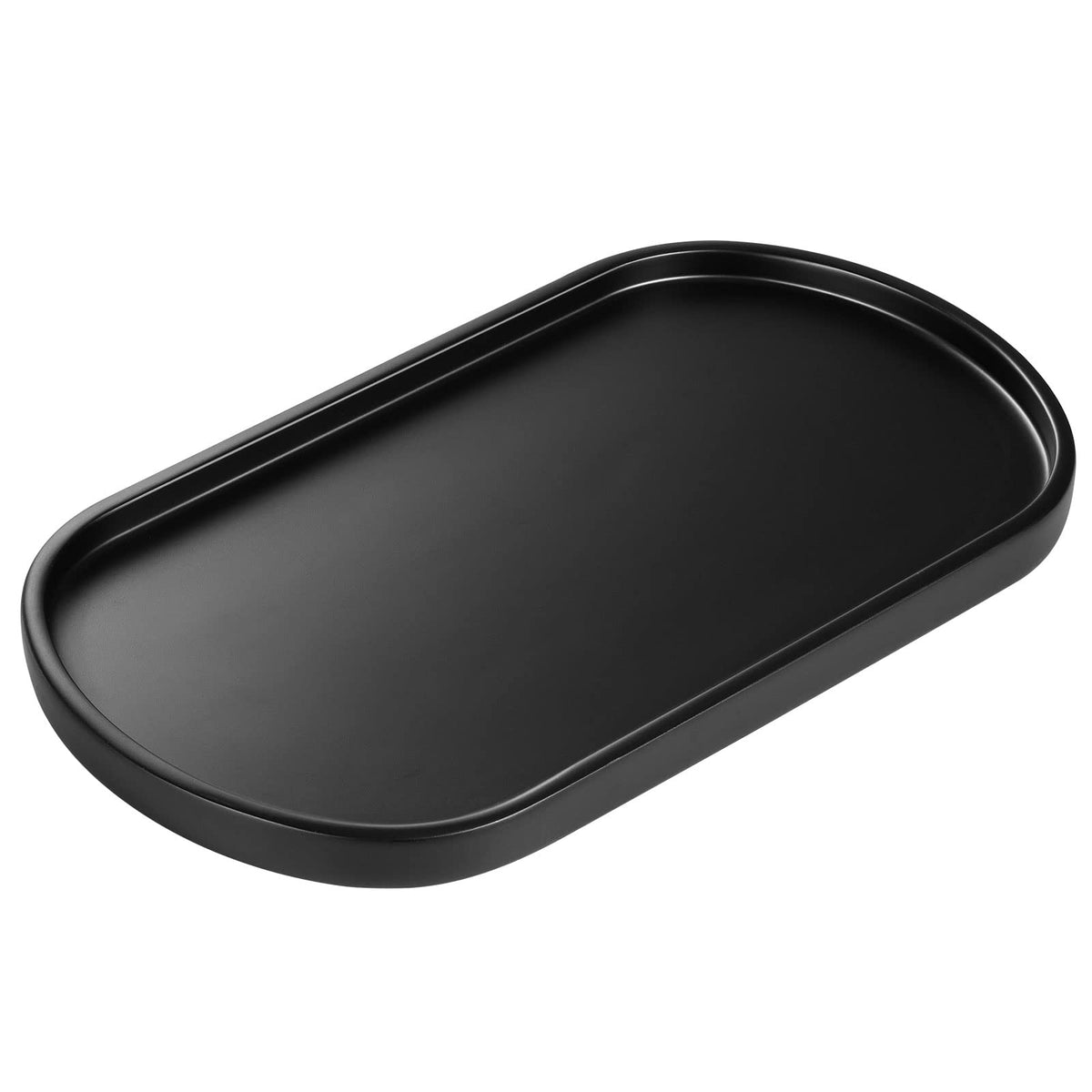 Luxspire Vanity Tray – Matte Black Bathroom &amp; Kitchen Organizer Tray