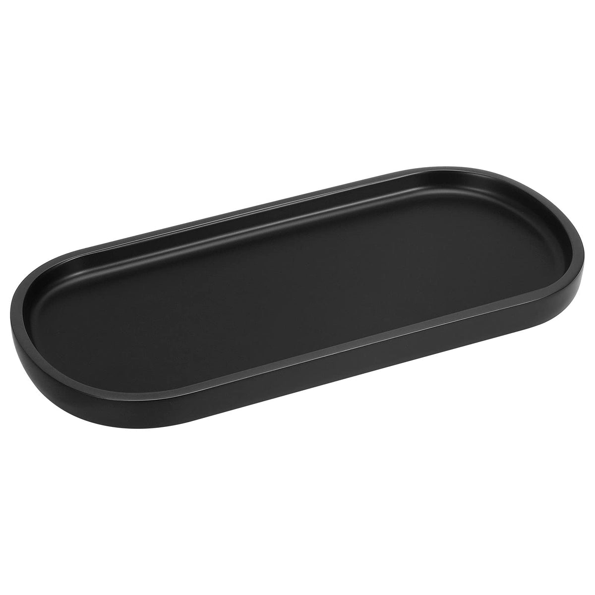 Luxspire Vanity Tray – Matte Black Bathroom &amp; Kitchen Organizer Tray