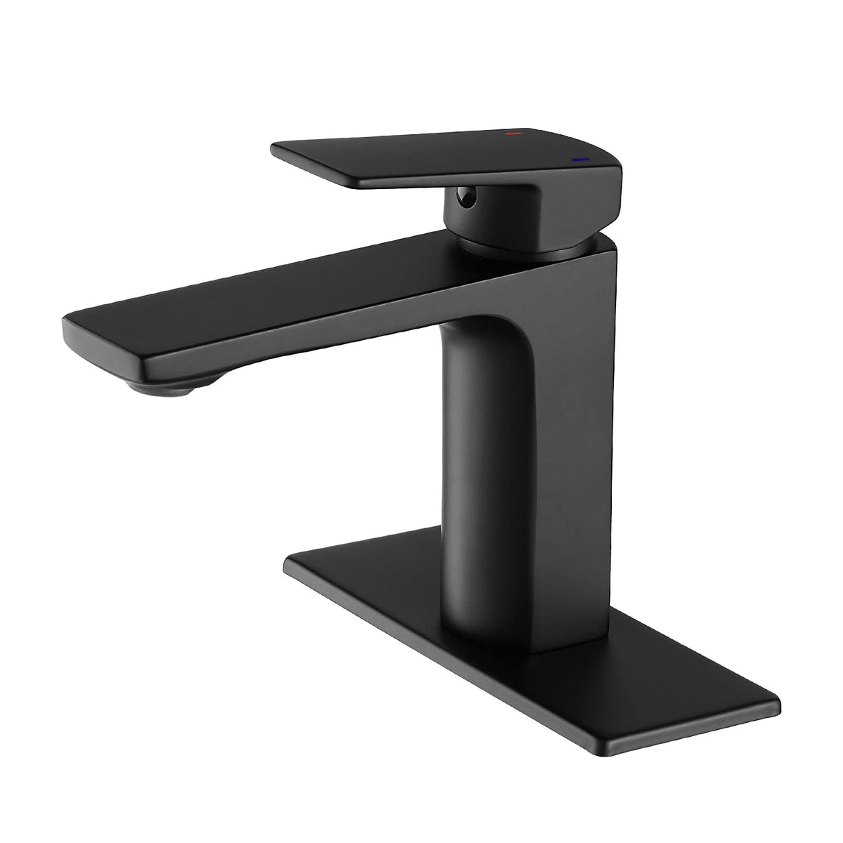Brushed Nickel Bathroom Faucet Single Handle Bathroom Faucet 1 or 3 Hole Bathroom Sink Faucet with Deck Plate RV Bathroom Faucet 1.2 GPM