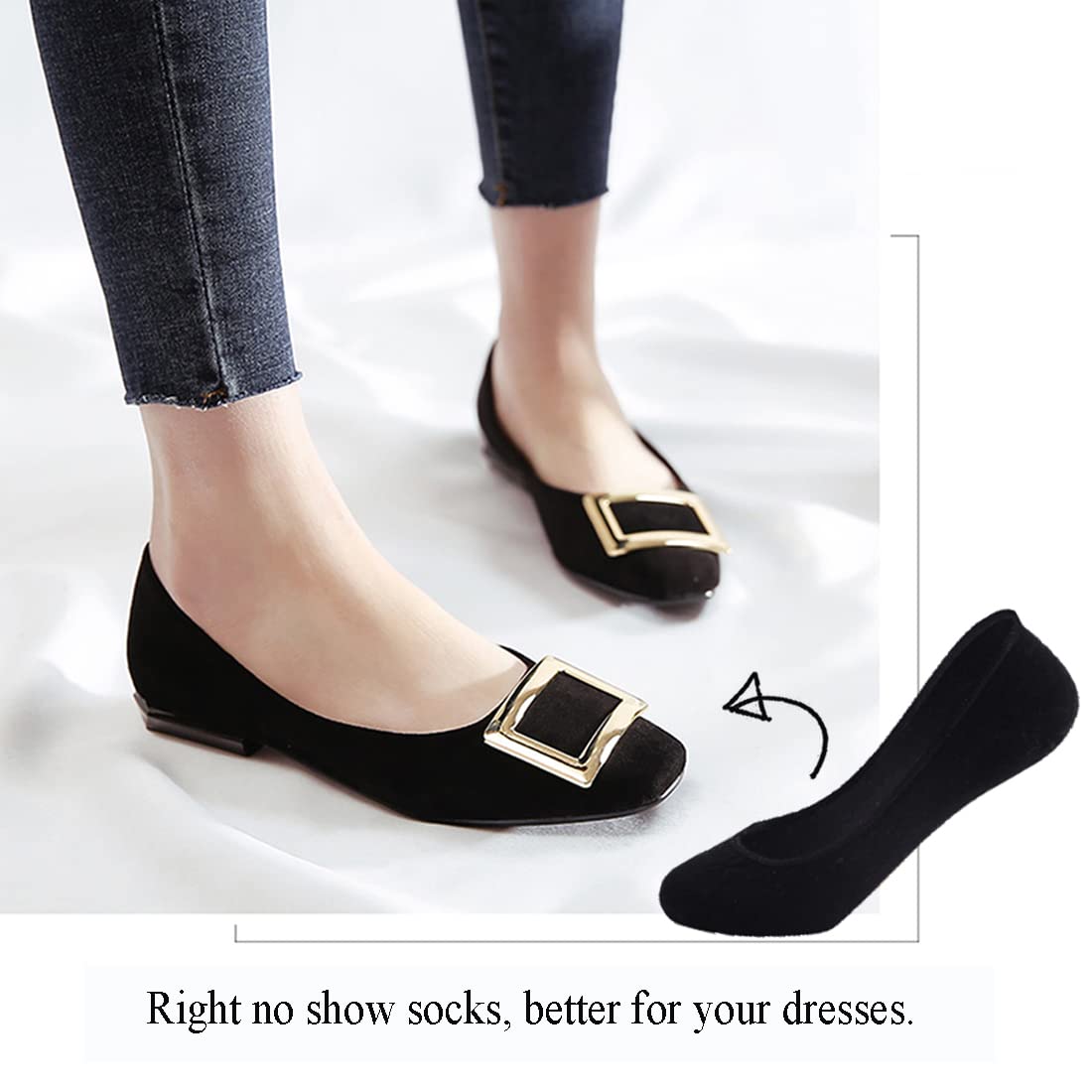 Ultra Low Cut Liner Socks for Women – No Show, Non-Slip Hidden Socks