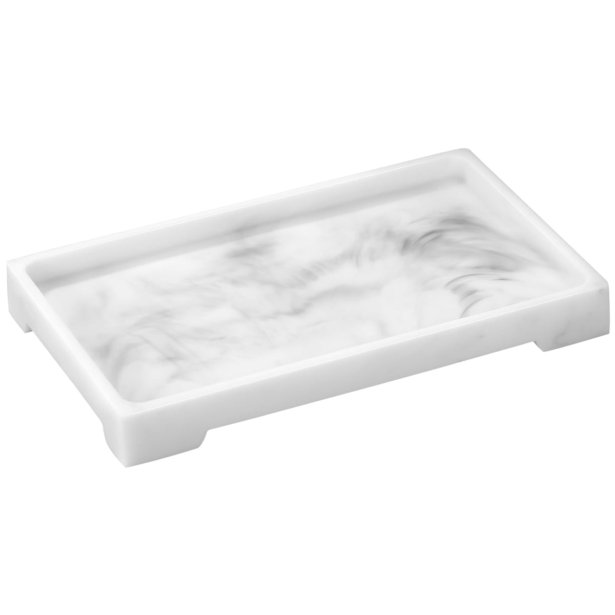 Luxspire Vanity Tray – Matte Black Bathroom &amp; Kitchen Organizer Tray