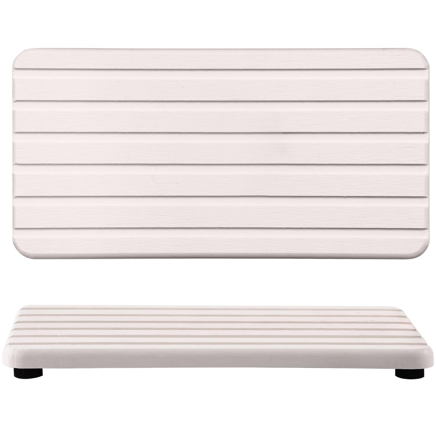 NiuYichee Water Absorbent Diatomite Coasters – Rectangle Grooved Design
