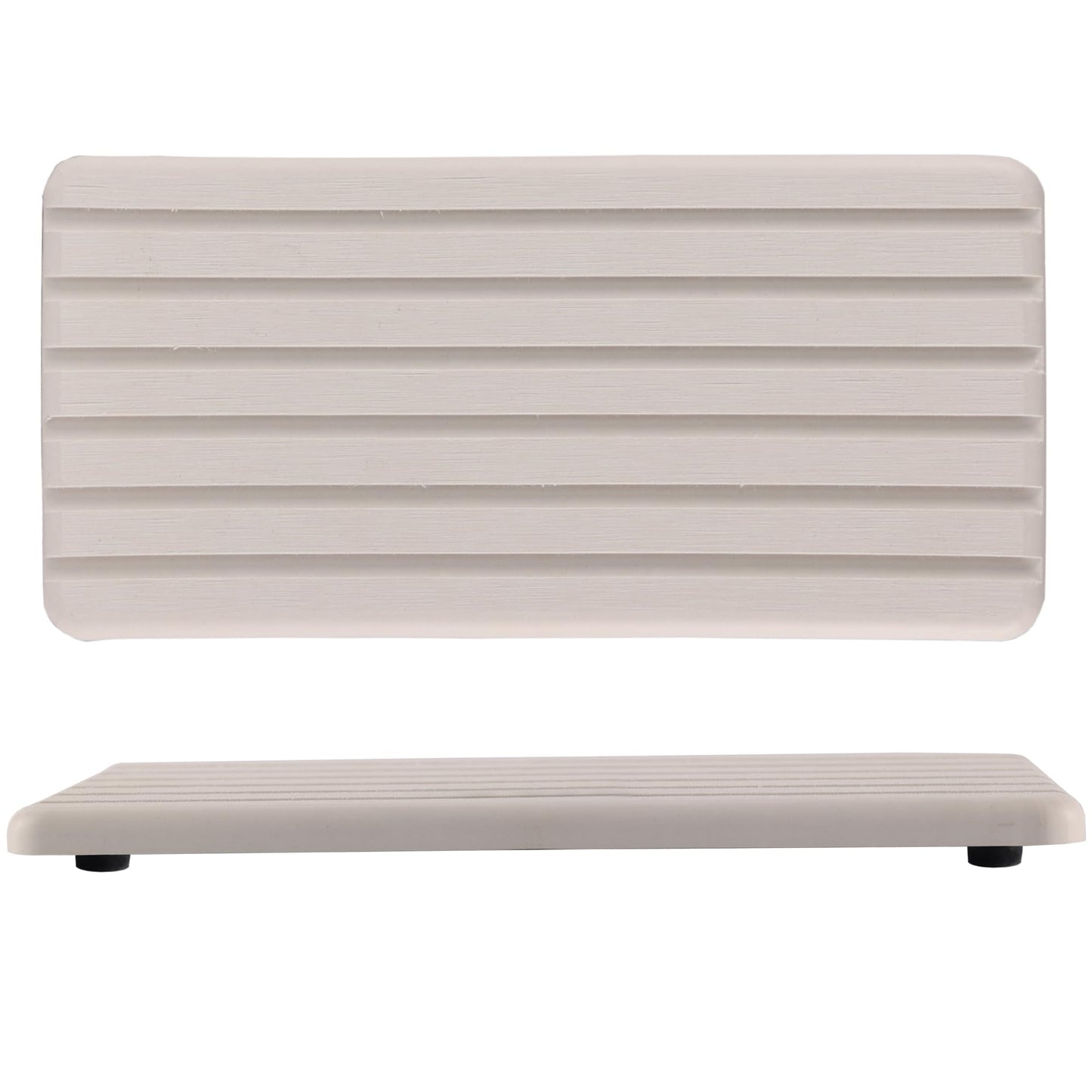 NiuYichee Water Absorbent Diatomite Coasters – Rectangle Grooved Design
