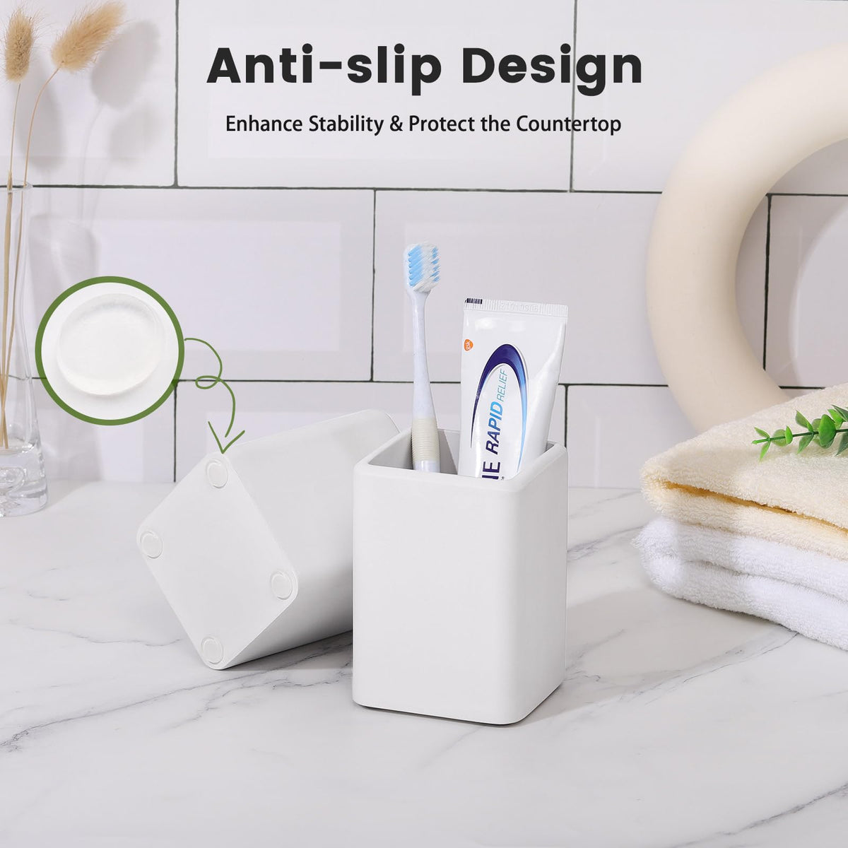 Luxspire Toothbrush Holders, Fast Drying Toothbrush Holders for Bathroom