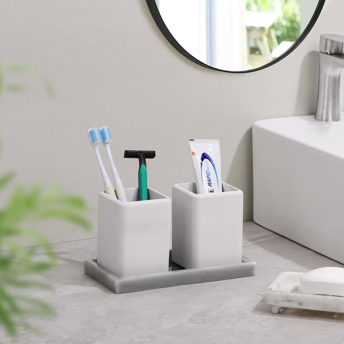 Luxspire Toothbrush Holders, Fast Drying Toothbrush Holders for Bathroom