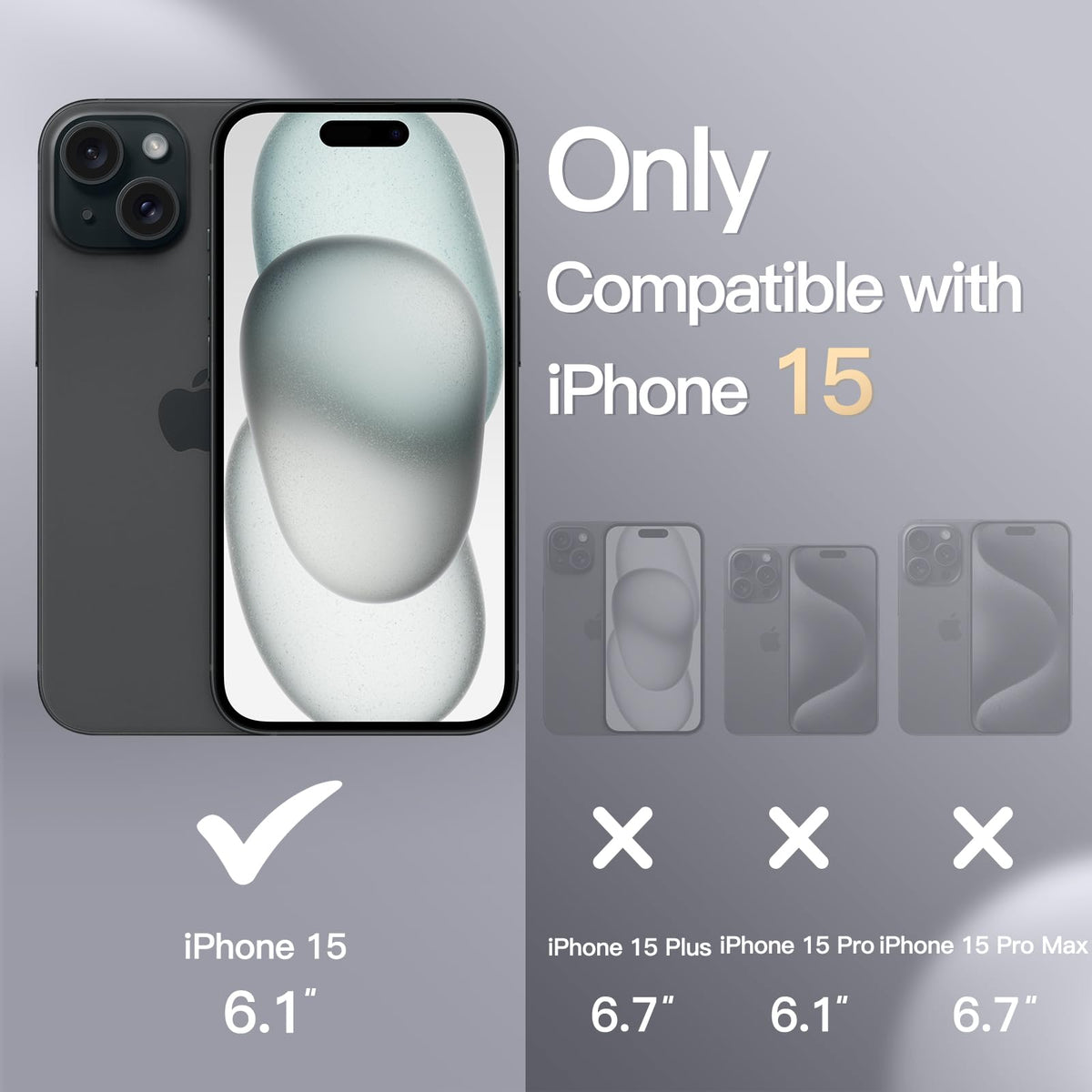 JETech Silicone Case for iPhone 15 Pro Max