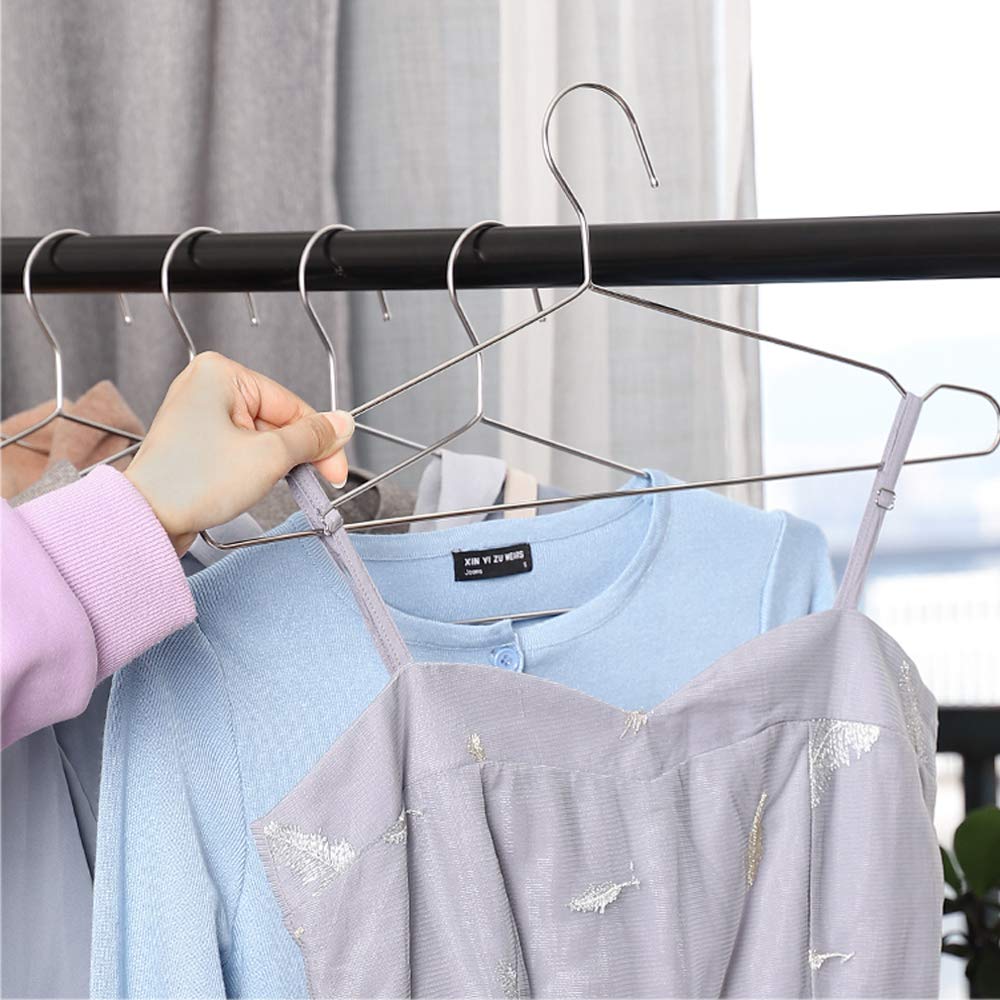 Seropy Stainless Steel Wire Hangers - Heavy Duty Clothes Hangers Bulk