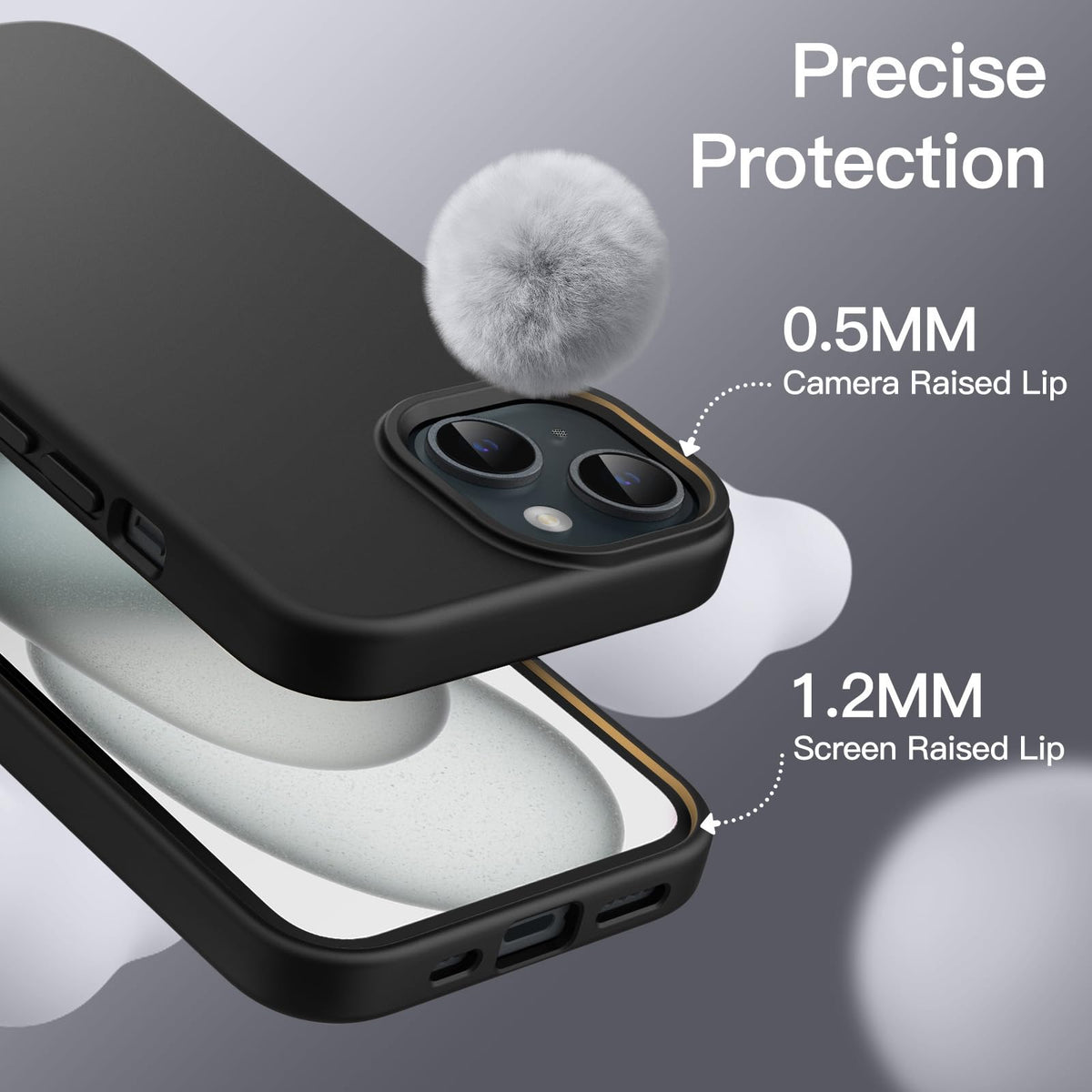 JETech Silicone Case for iPhone 15 Pro Max