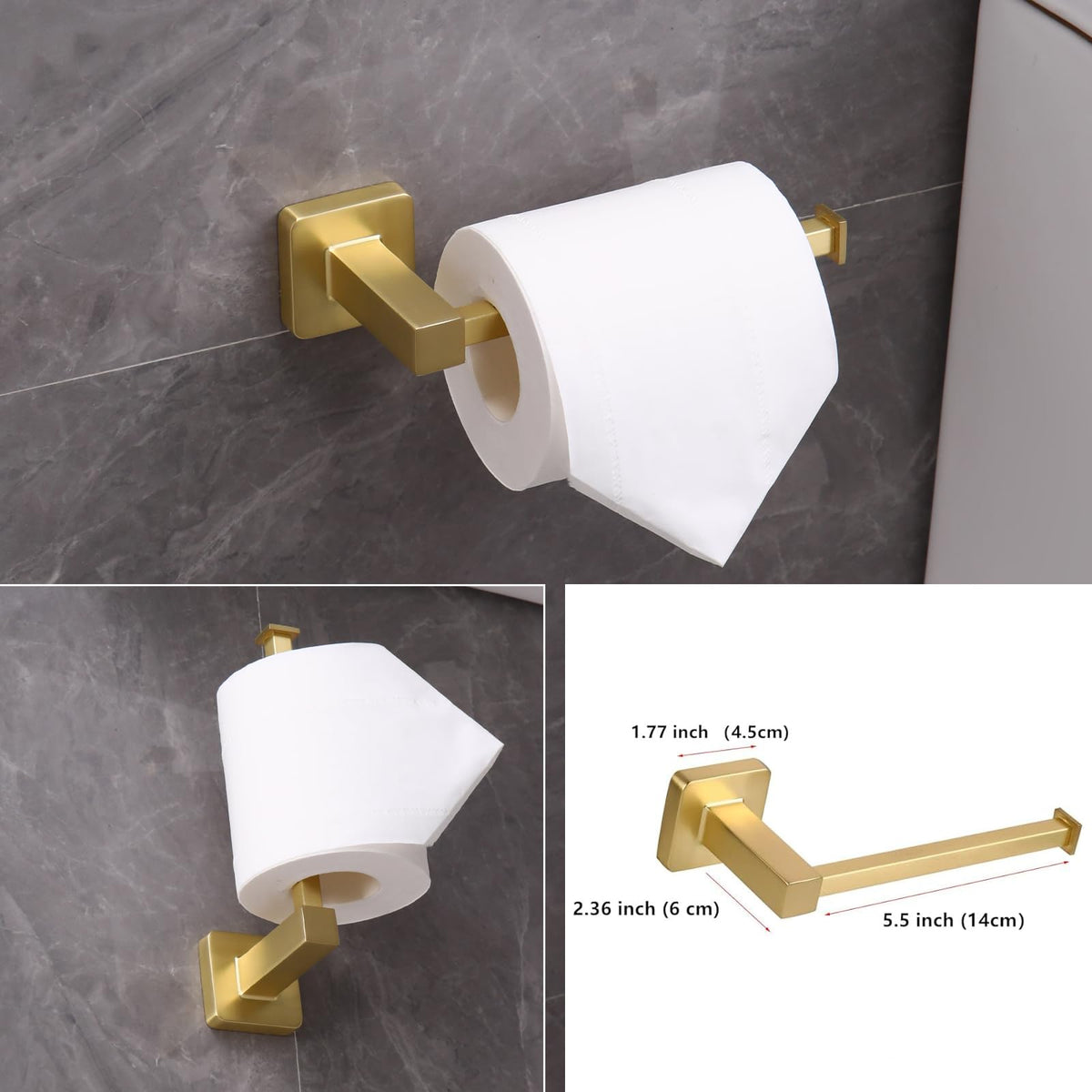 Ntipox 5 Pieces Bathroom Hardware Accessories Set,Stainless Steel 23.6" Hand Towel Bar Set, Toilet Paper Holder, Towel Holder for Bathroom,Towel Rack Set