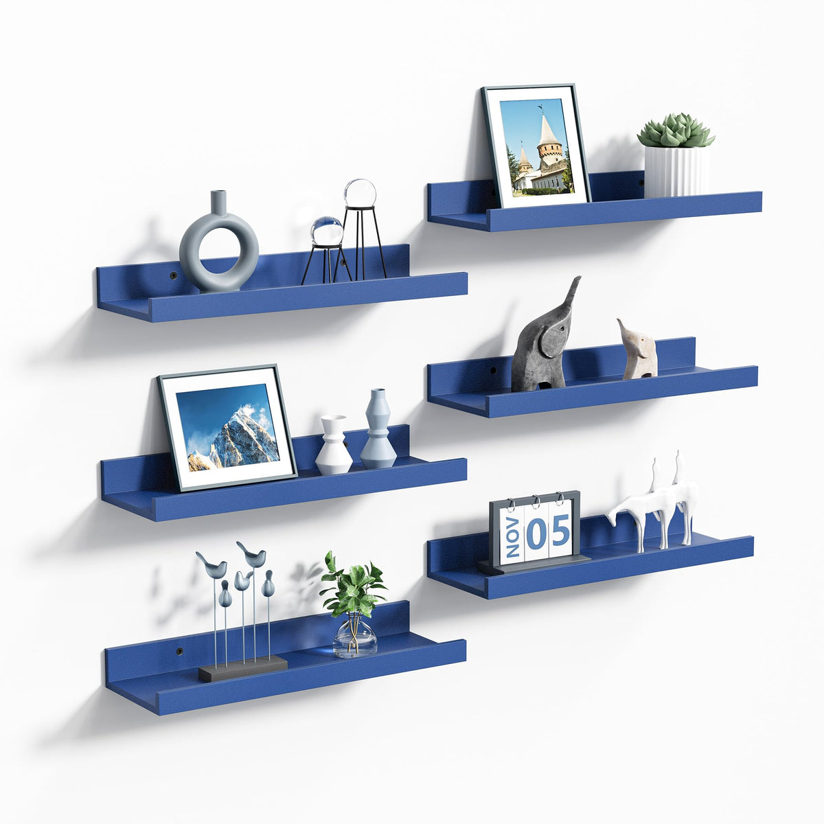 upsimples Floating Shelves for Wall Set of 6
