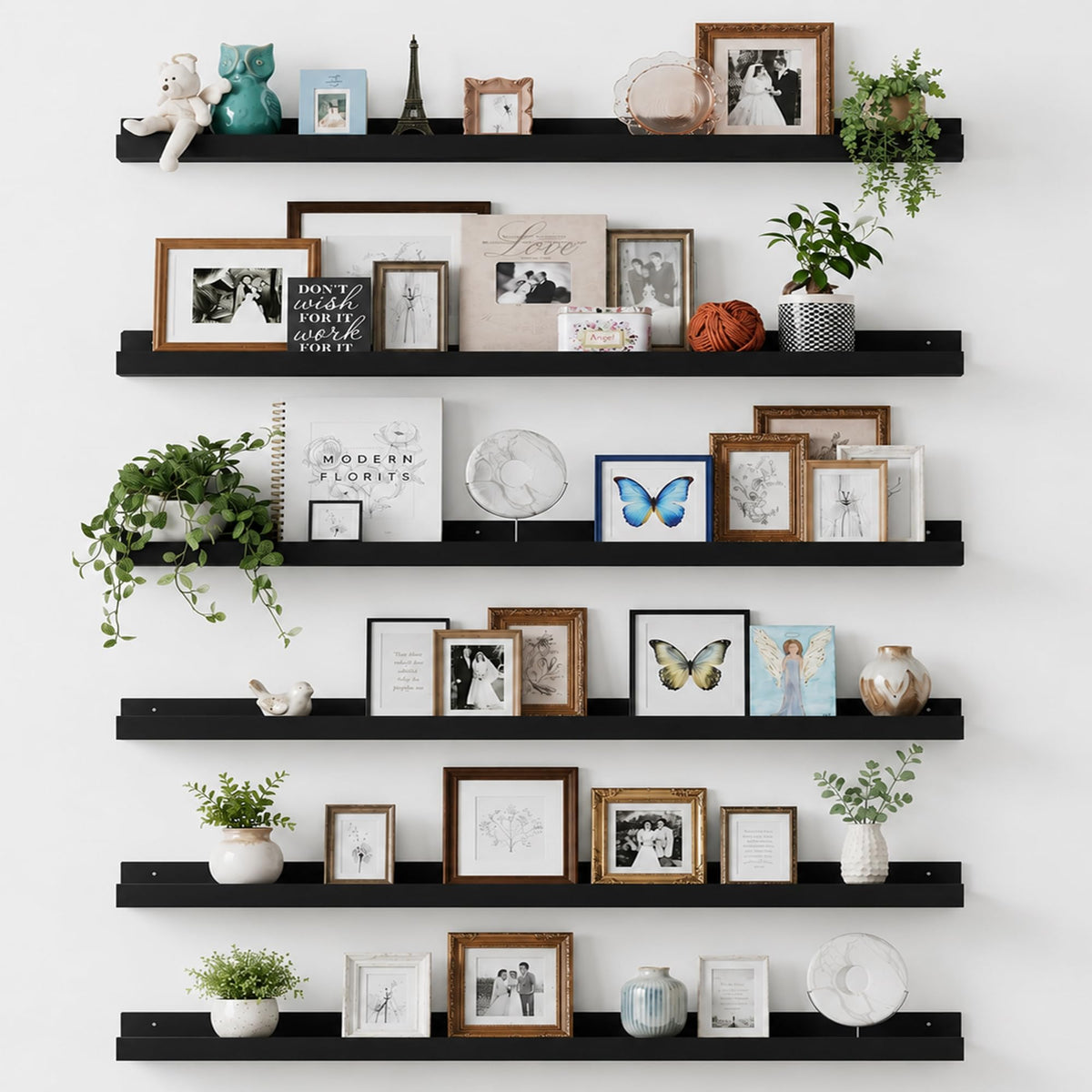 upsimples Floating Shelves for Wall Set of 6