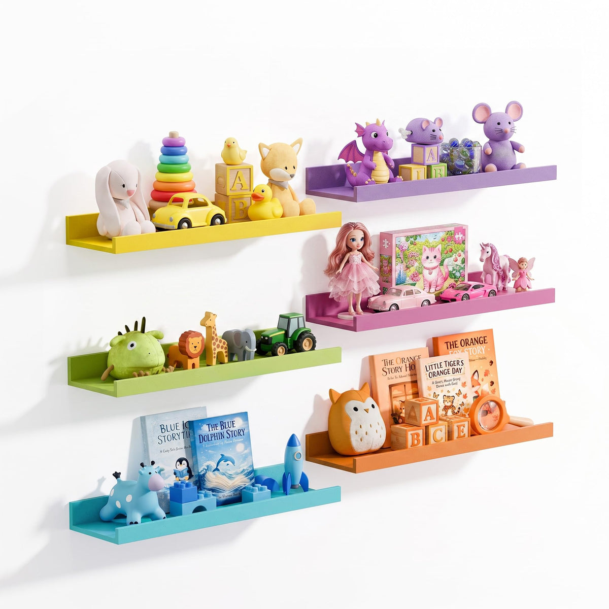 upsimples Floating Shelves for Wall Set of 6
