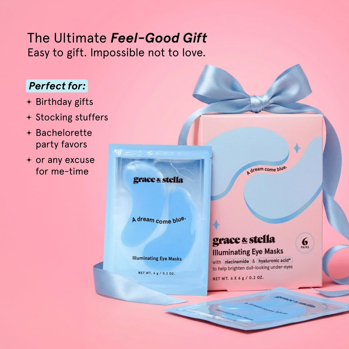 grace & stella Under Eye Patches Eye Masks for Puffy Eyes and Dark Circles - Gifts for Women, Bridesmaids, Birthdays, Bachelorette Party, Self Care Gifts for Women