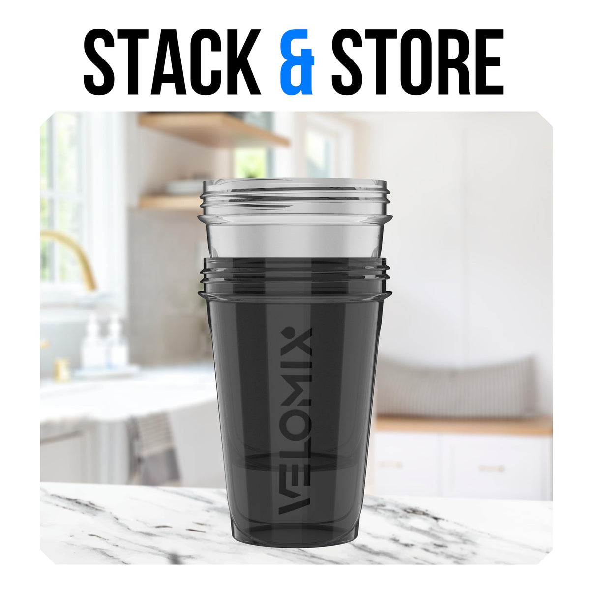 VELOMIX 2 Pack 20oz Protein Shaker Bottle for Protein Mixes