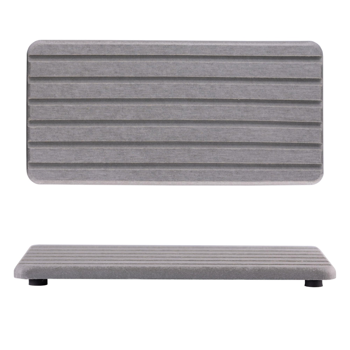NiuYichee Water Absorbent Diatomite Coasters – Rectangle Grooved Design
