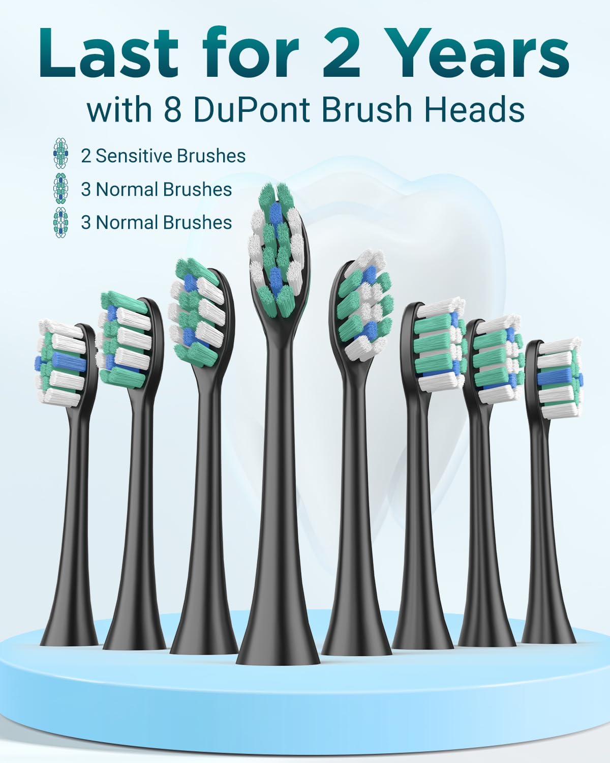 Ultrasonic Electric Toothbrush for Adults - MISSCOZY Reachargeable Electric Toothbrush with 8 Brush Heads, Travling Case, 5 Modes & Smart Timer, Ultra Sonic Toothbrush for 99% removing plaque