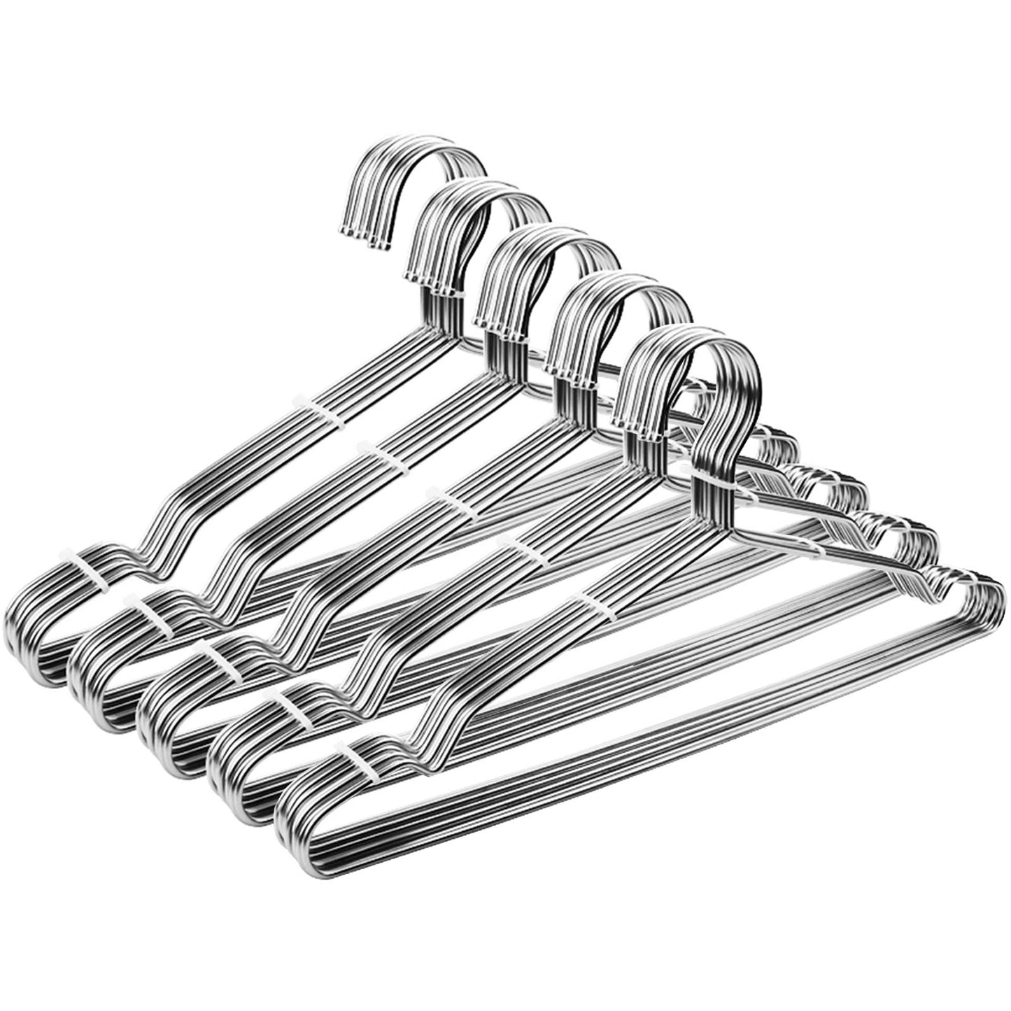 Seropy Stainless Steel Wire Hangers - Heavy Duty Clothes Hangers Bulk