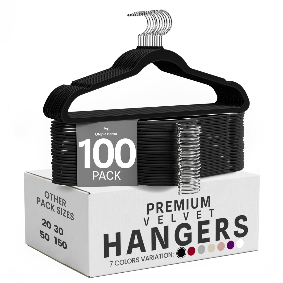 Velvet Hangers with Pants Bar | Non-Slip Slim Hangers for Closet Organization