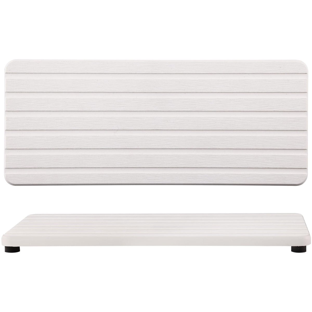 NiuYichee Water Absorbent Diatomite Coasters – Rectangle Grooved Design
