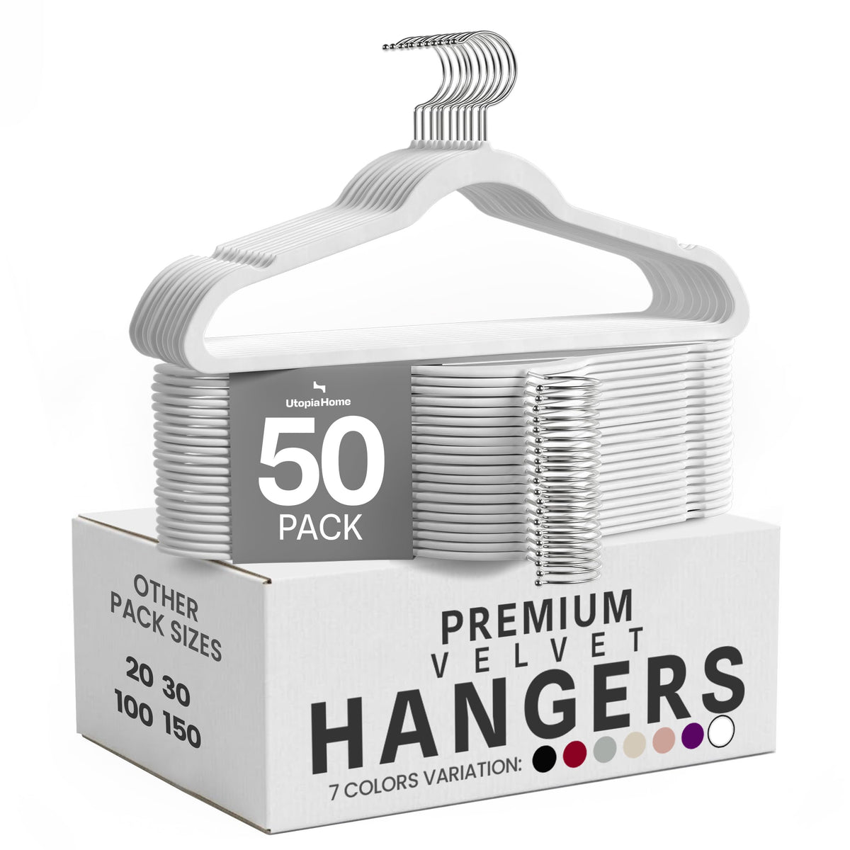 Velvet Hangers with Pants Bar | Non-Slip Slim Hangers for Closet Organization
