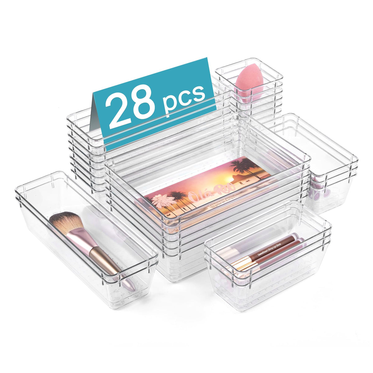 Vtopmart Drawer Organizers – Clear Drawer Dividers for Home Organization