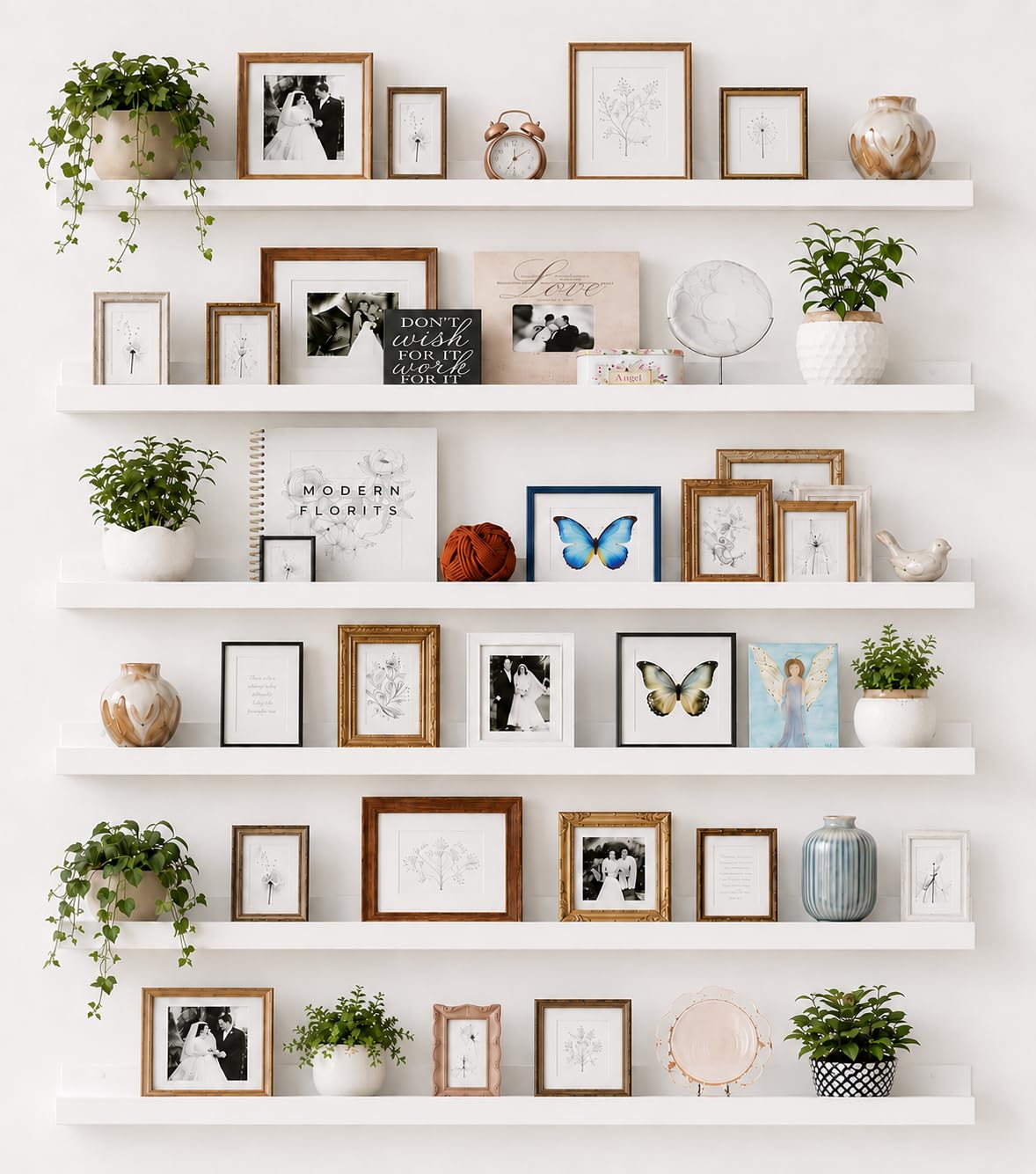upsimples Floating Shelves for Wall Set of 6
