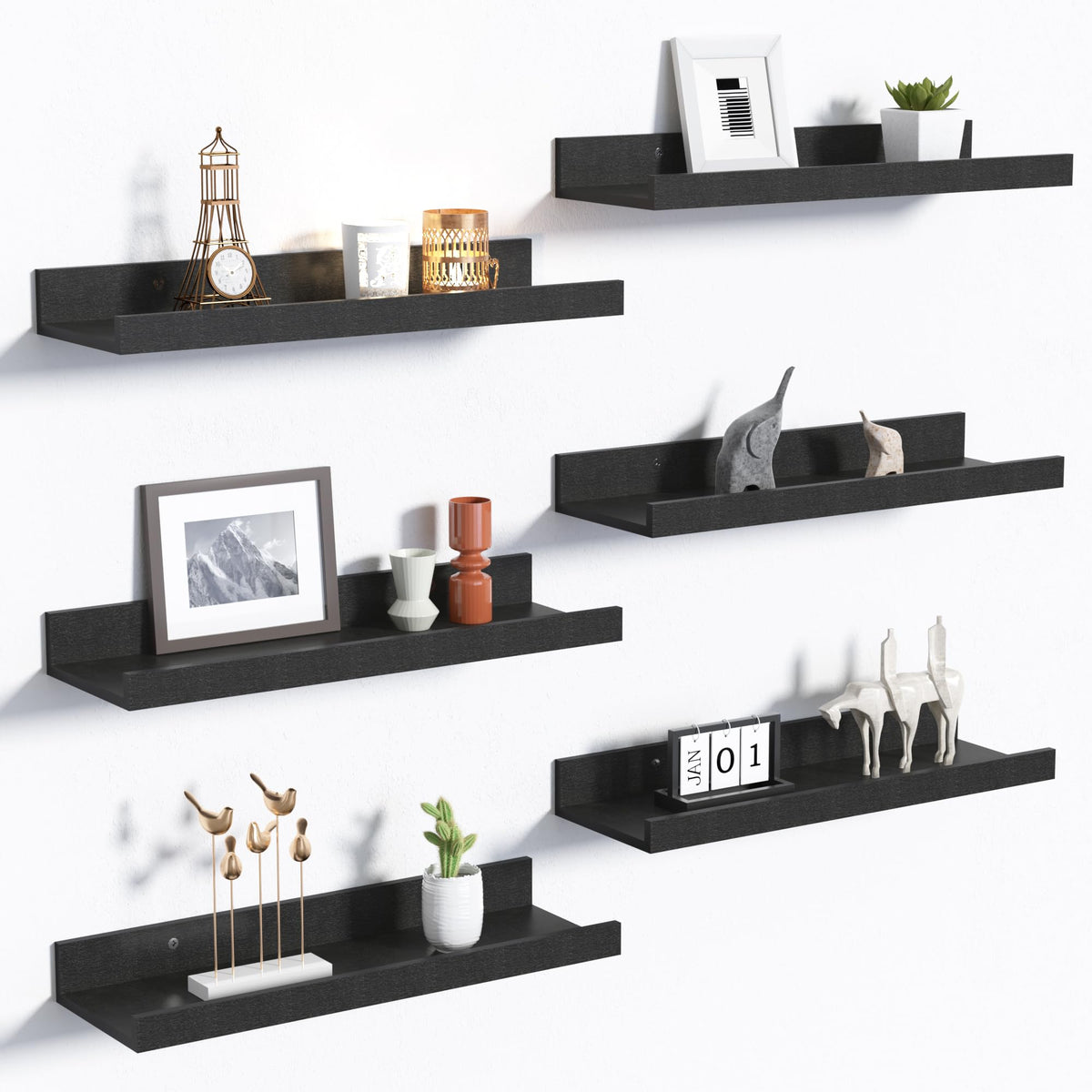 upsimples Floating Shelves for Wall Set of 6