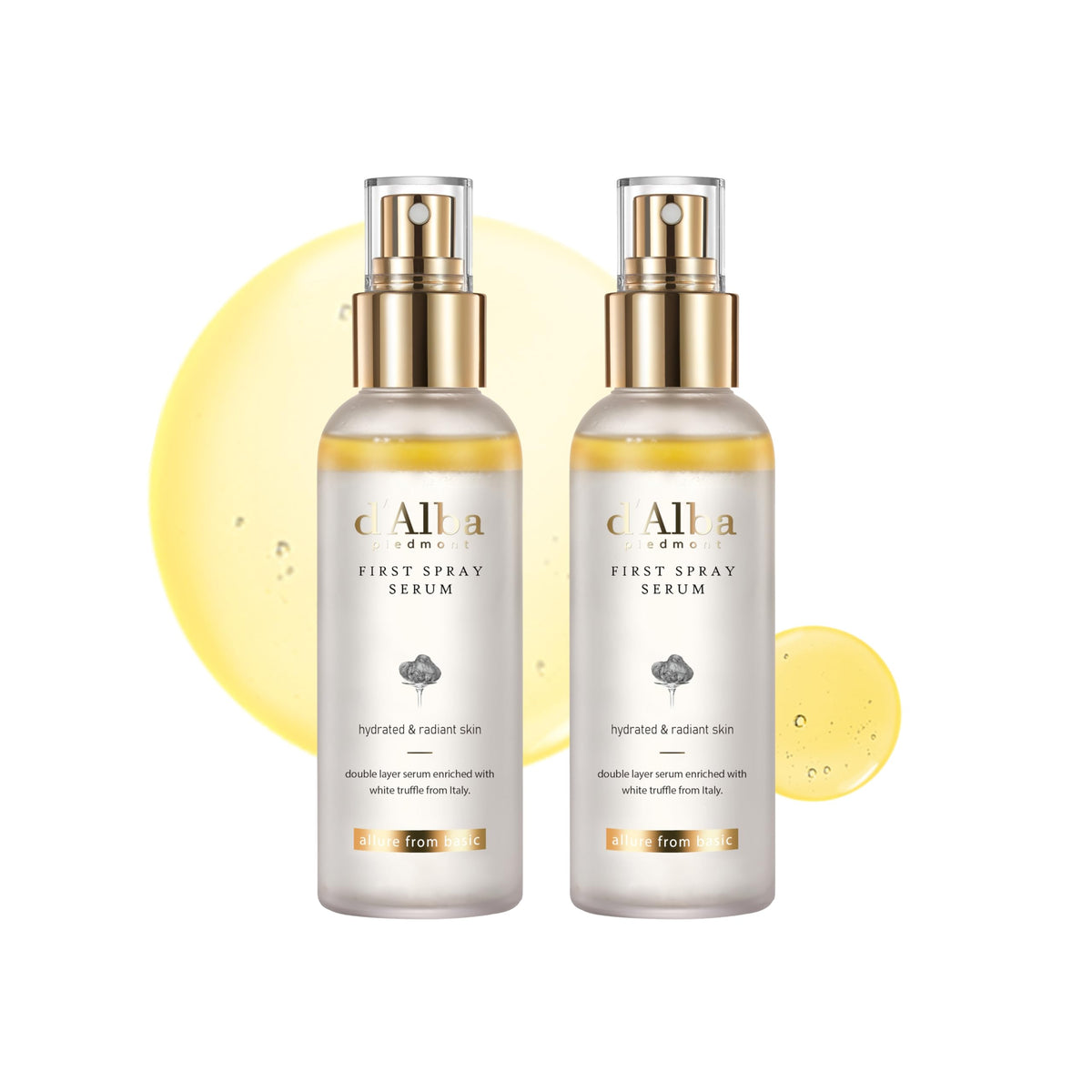 d'alba Piedmont Italian White Truffle Spray Serum, Vegan Skin Care, Light-weight Face Moisturizer, Glow Serum for Radiant Skin, All In One Mist, Korean Skin Care