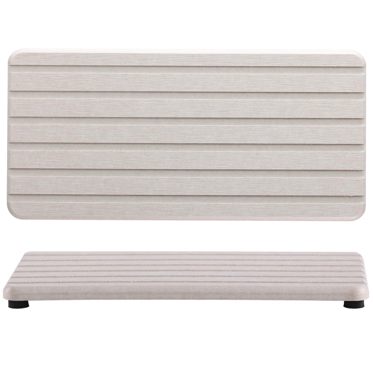 NiuYichee Water Absorbent Diatomite Coasters – Rectangle Grooved Design