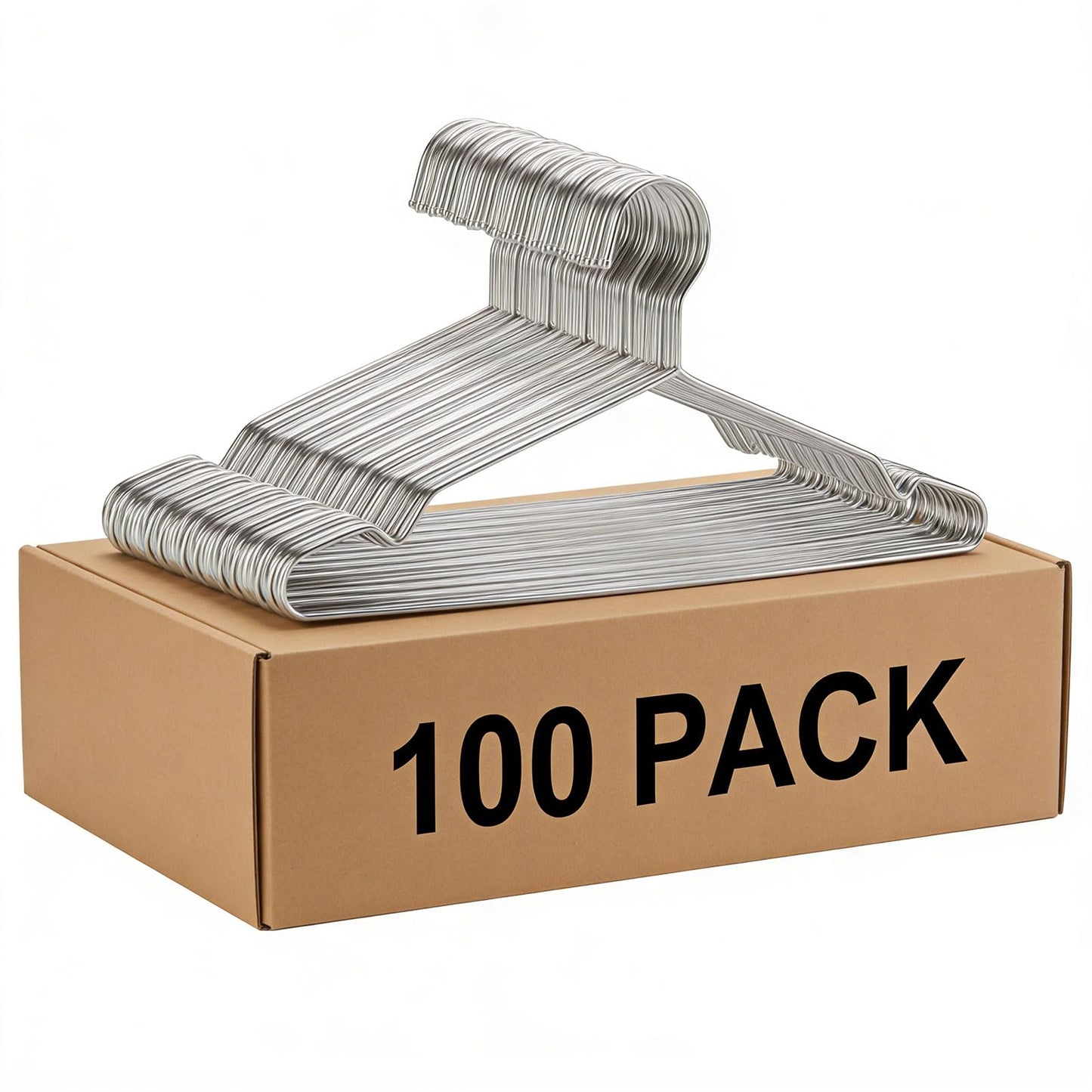 Seropy Stainless Steel Wire Hangers - Heavy Duty Clothes Hangers Bulk