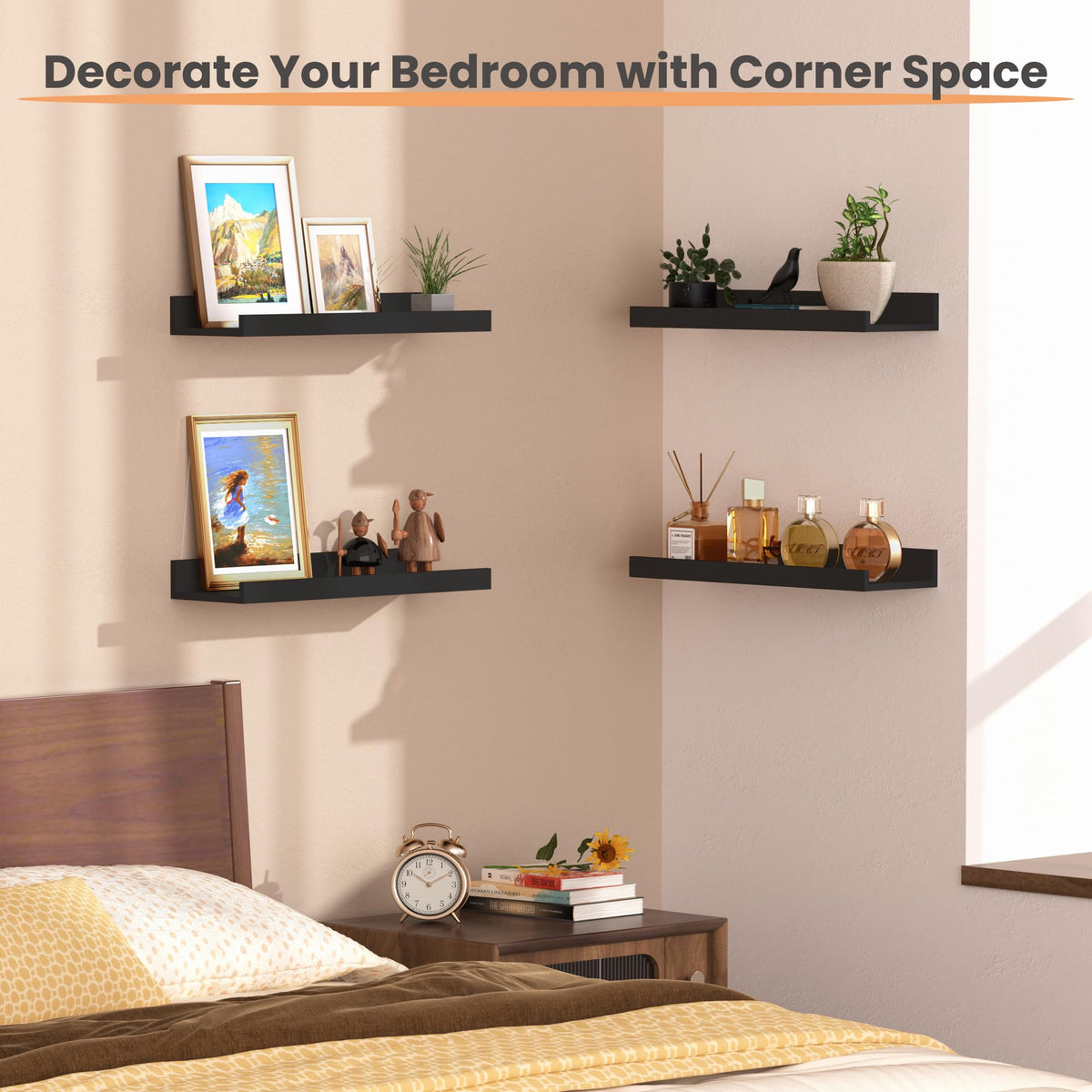 upsimples Floating Shelves for Wall Set of 6