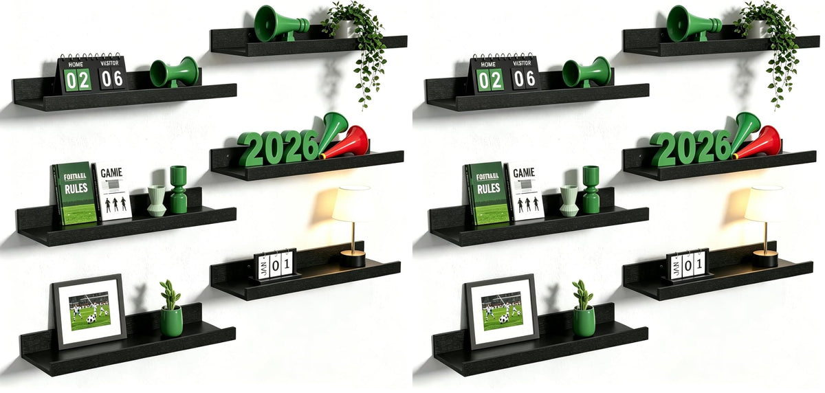 upsimples Floating Shelves for Wall Set of 6