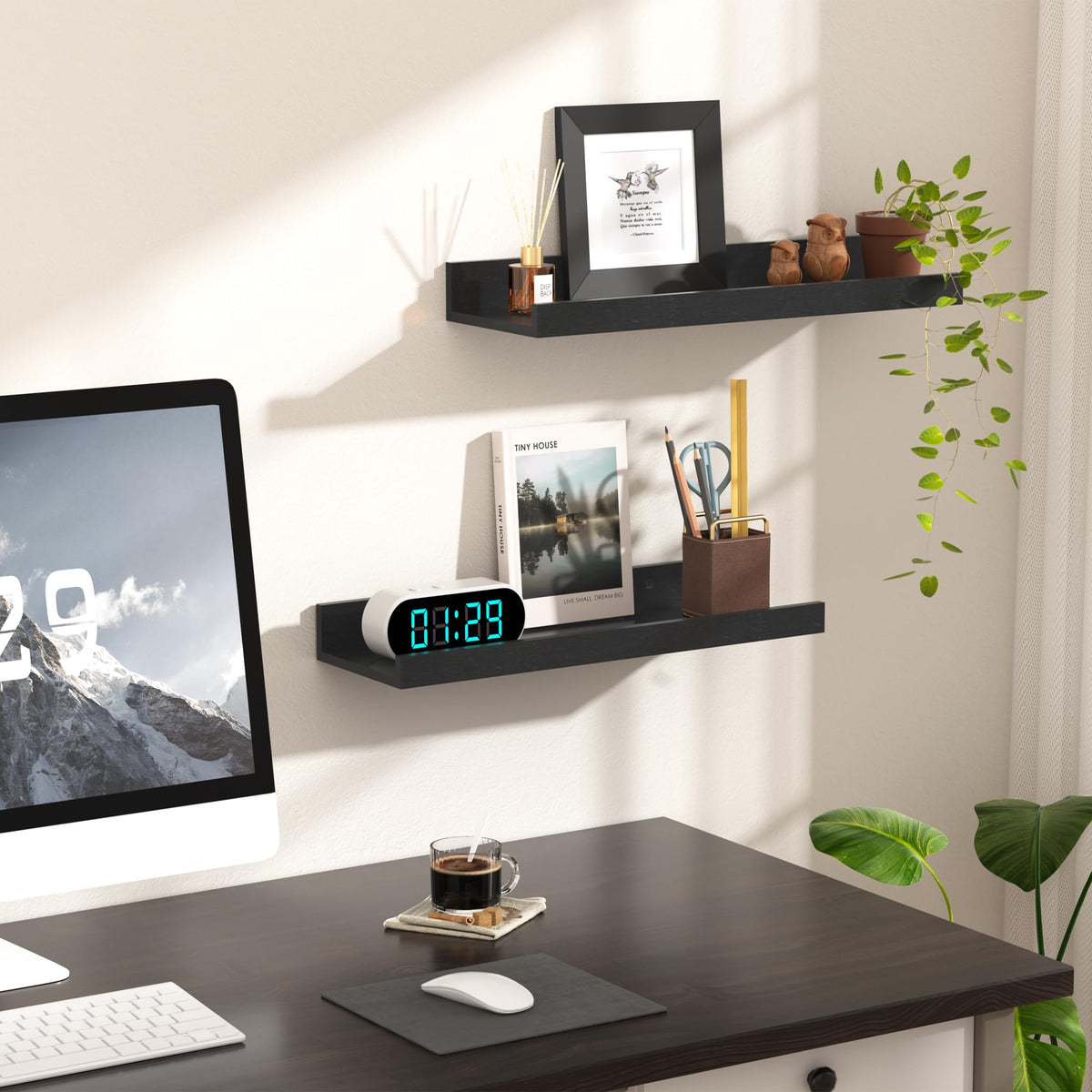 upsimples Floating Shelves for Wall Set of 6