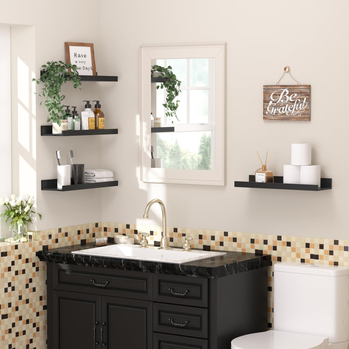upsimples Floating Shelves for Wall Set of 6