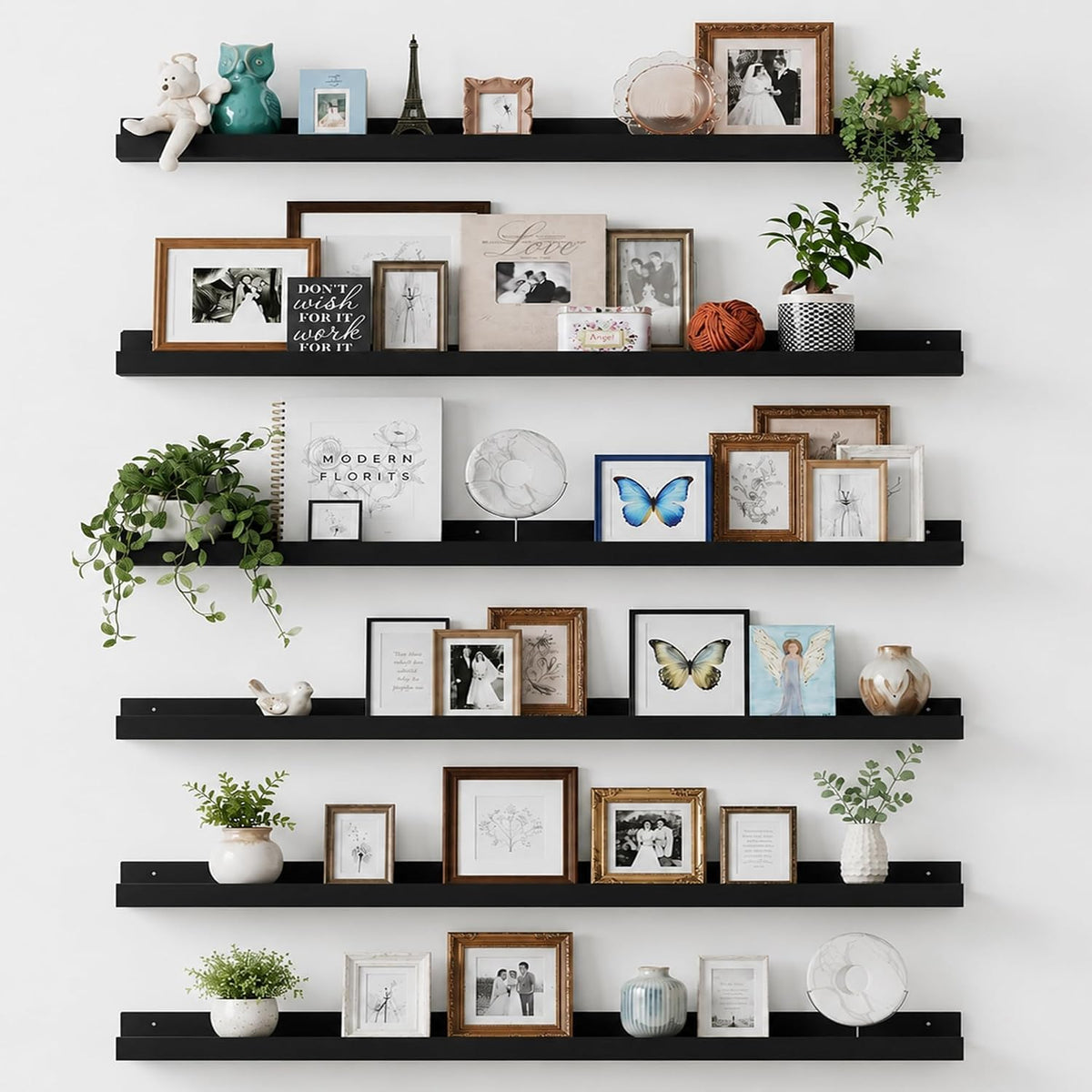 upsimples Floating Shelves for Wall Set of 6