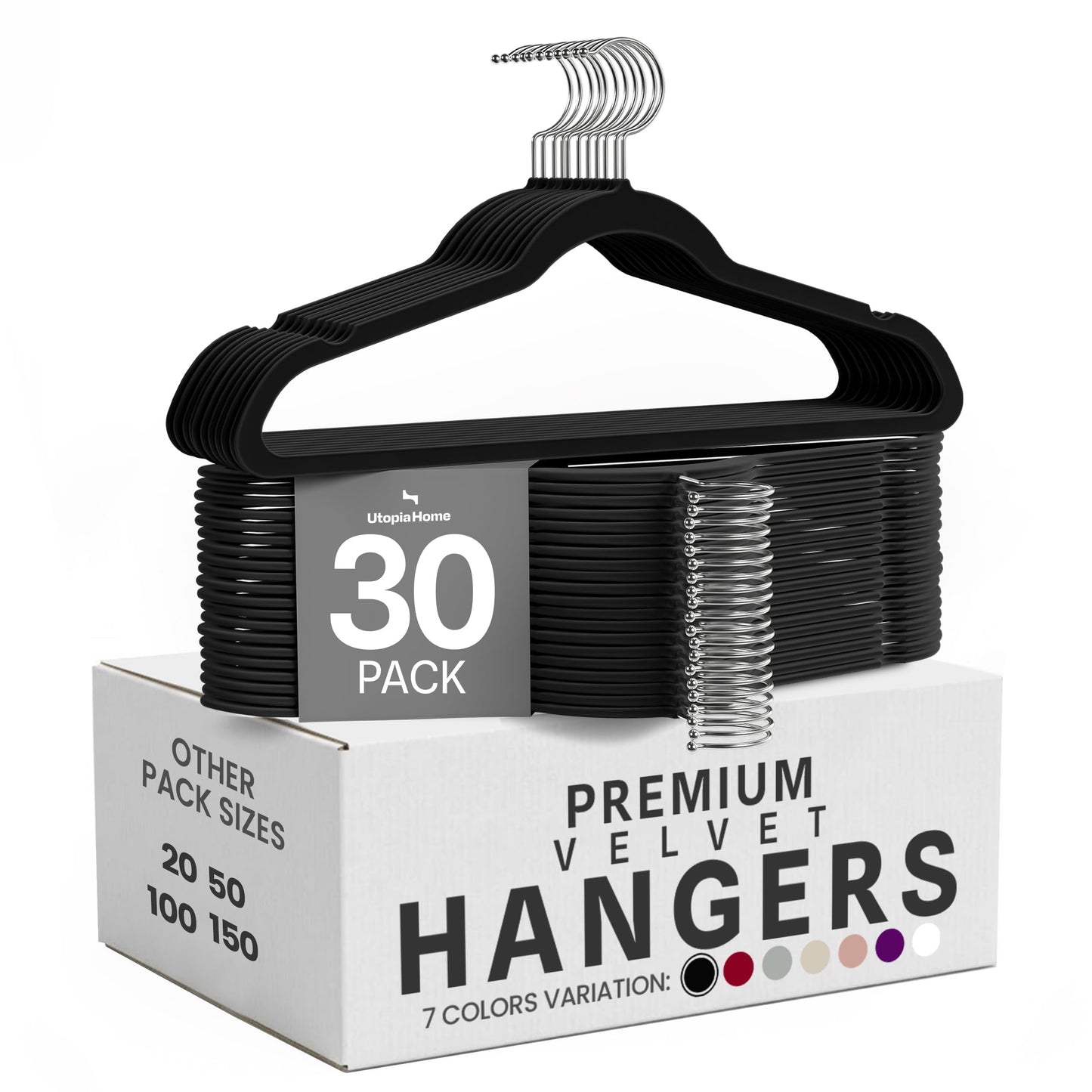 Velvet Hangers with Pants Bar | Non-Slip Slim Hangers for Closet Organization