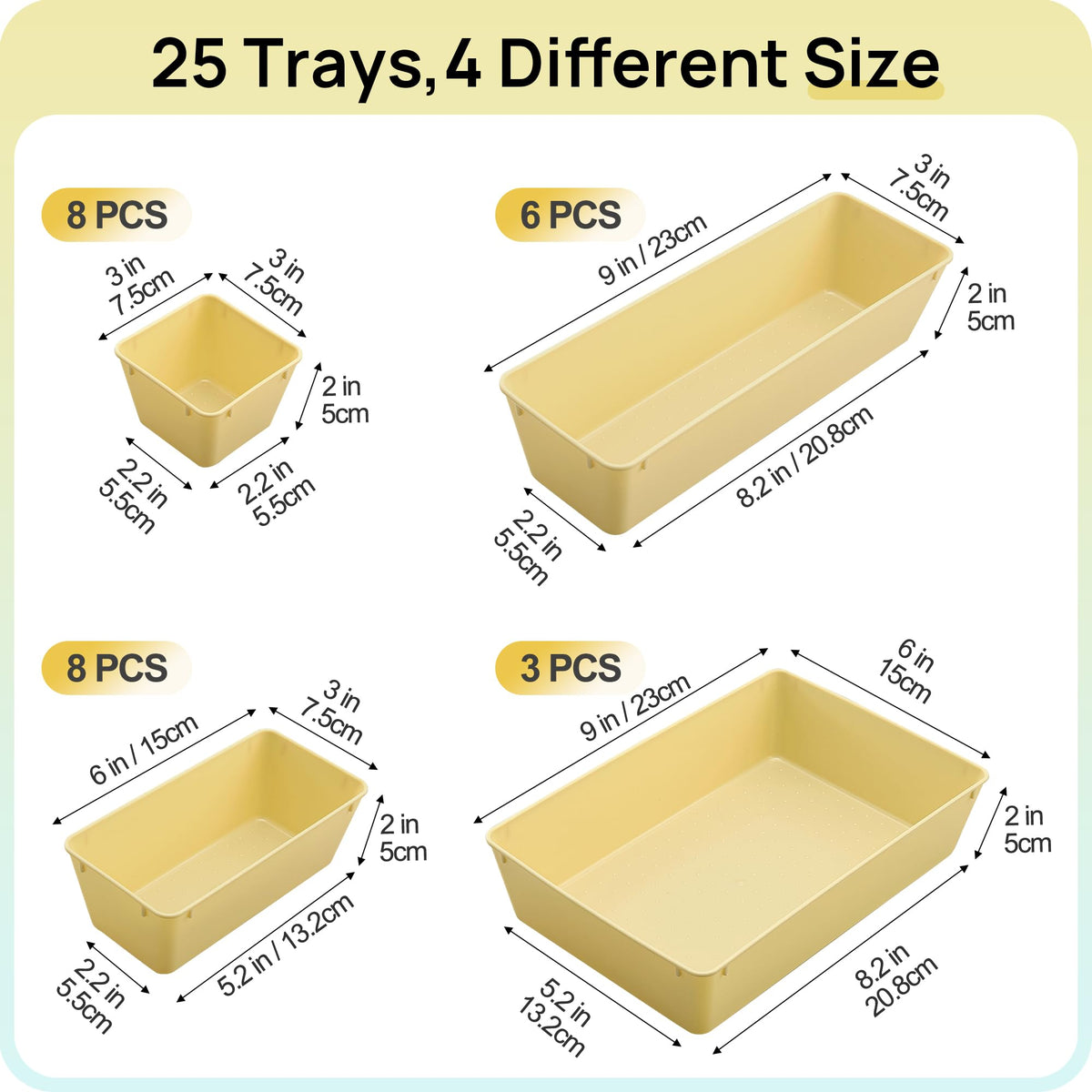 Vtopmart Drawer Organizers – Clear Drawer Dividers for Home Organization