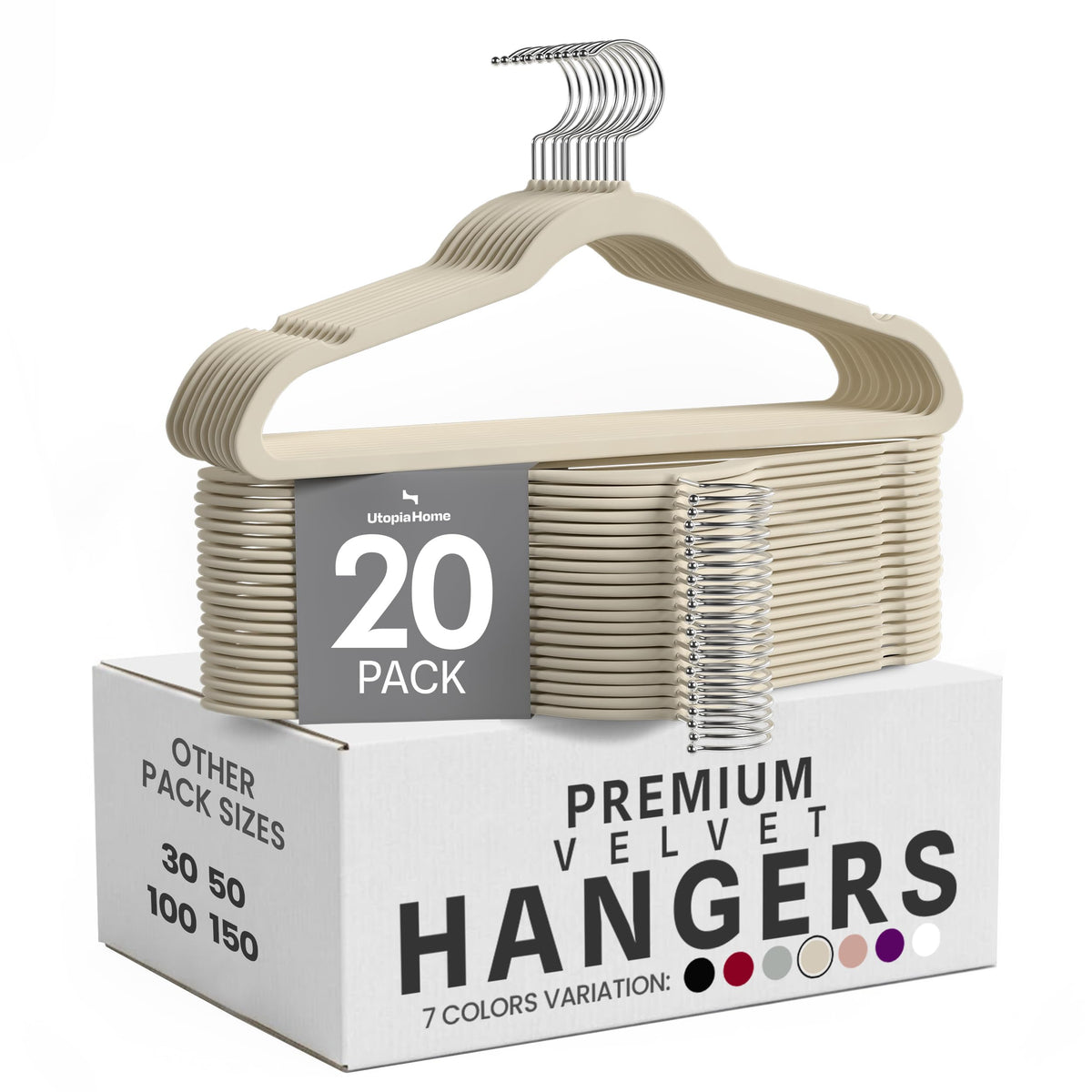 Velvet Hangers with Pants Bar | Non-Slip Slim Hangers for Closet Organization